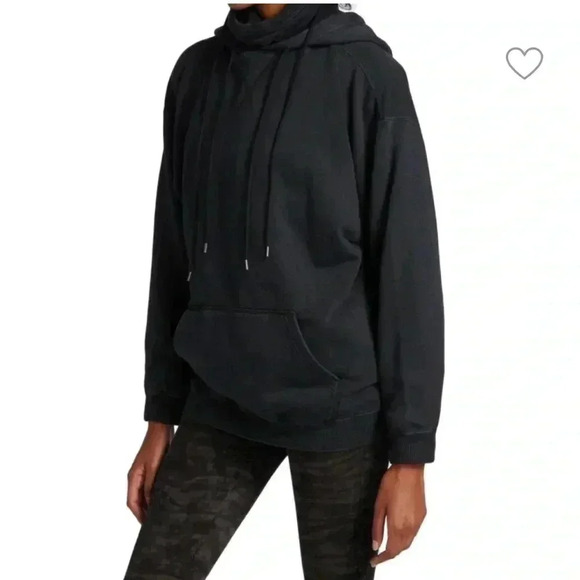 NWT R13 Mask-Up Fleece Hoodie Sweatshirt Acid Black S - Picture 1 of 8